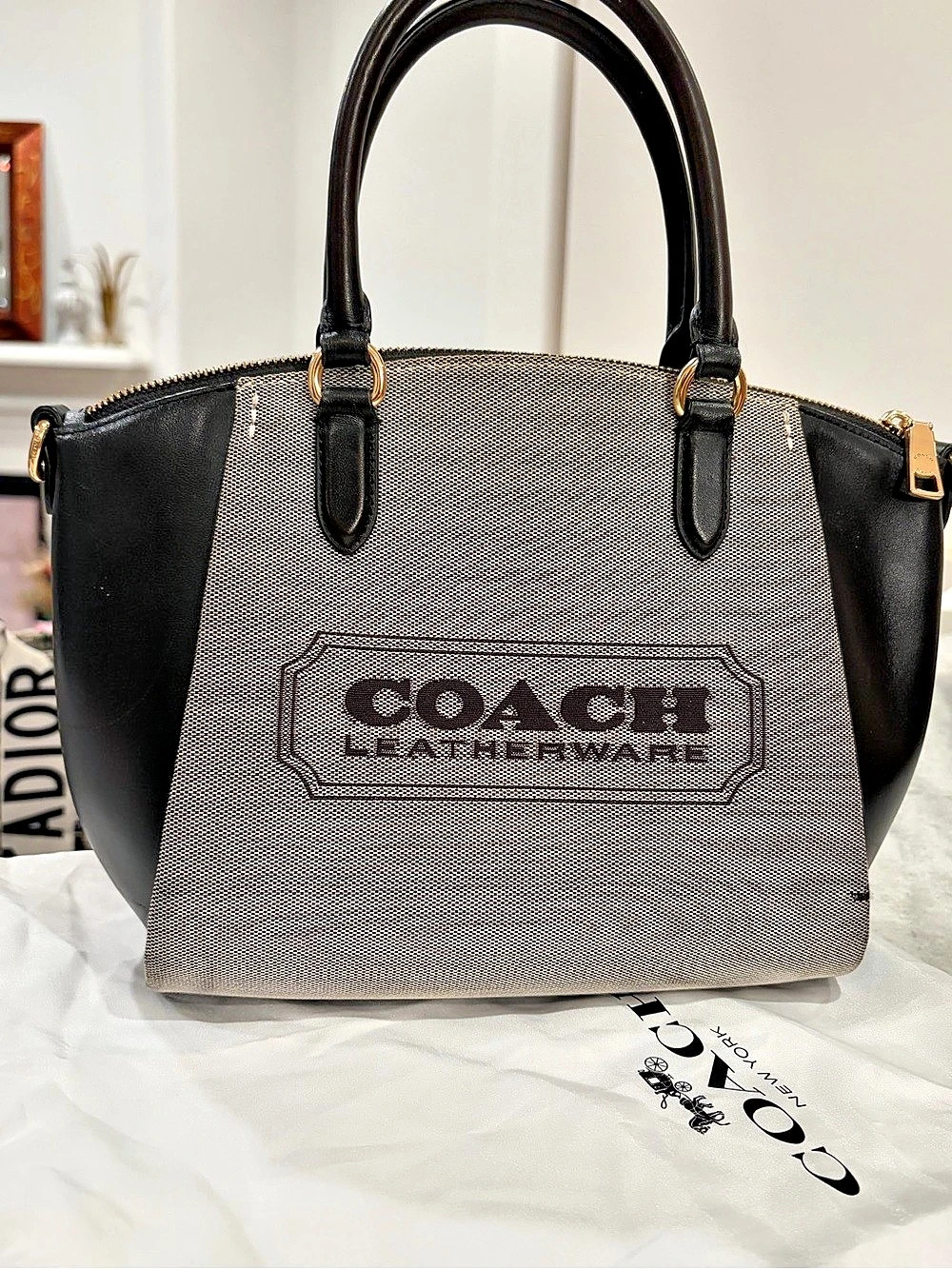 Coach Black & Gray Tote Bag